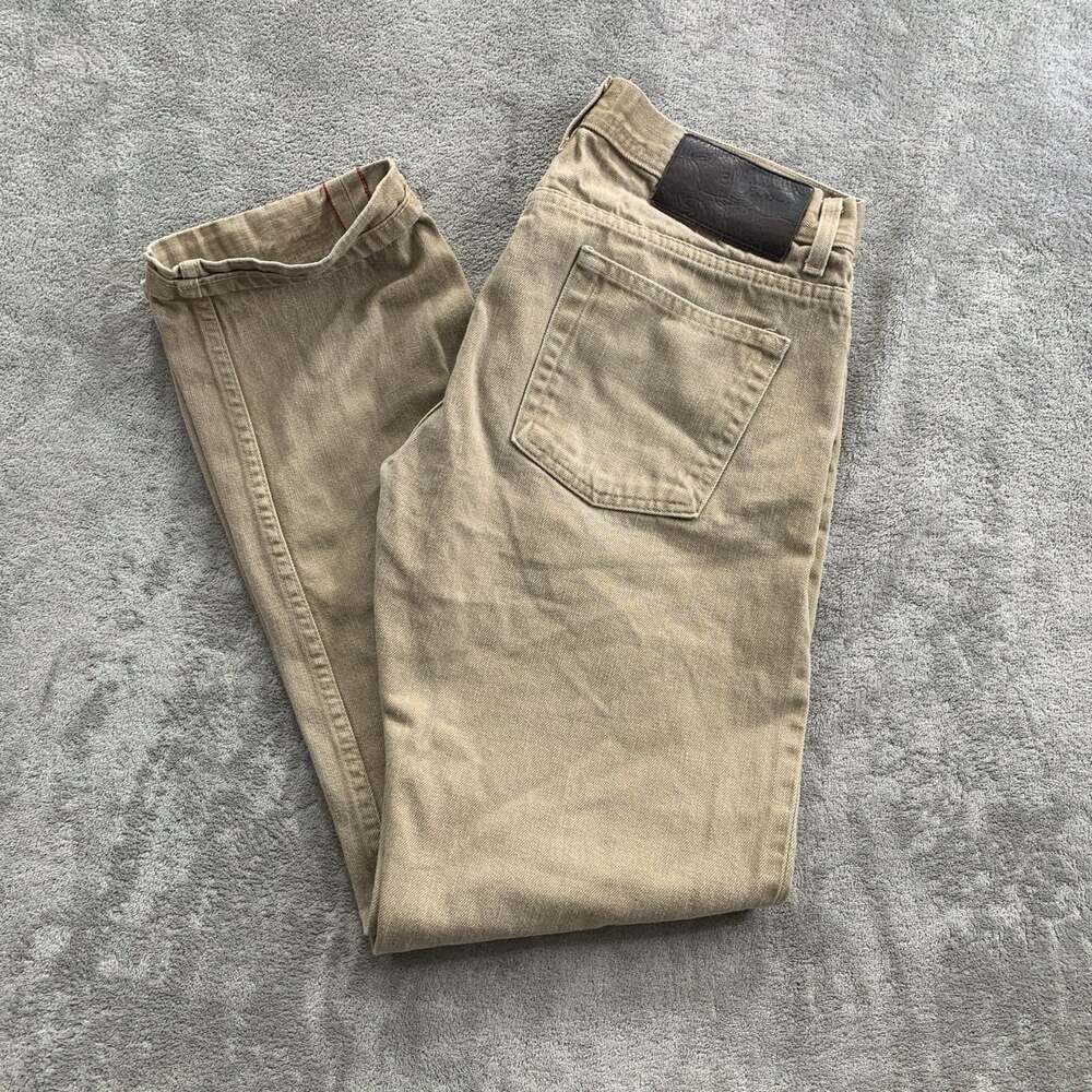 Naked And Famous Selvedge Chino Jeans Men's 34x32 WeirdGuy Beige Preppy *FLAW